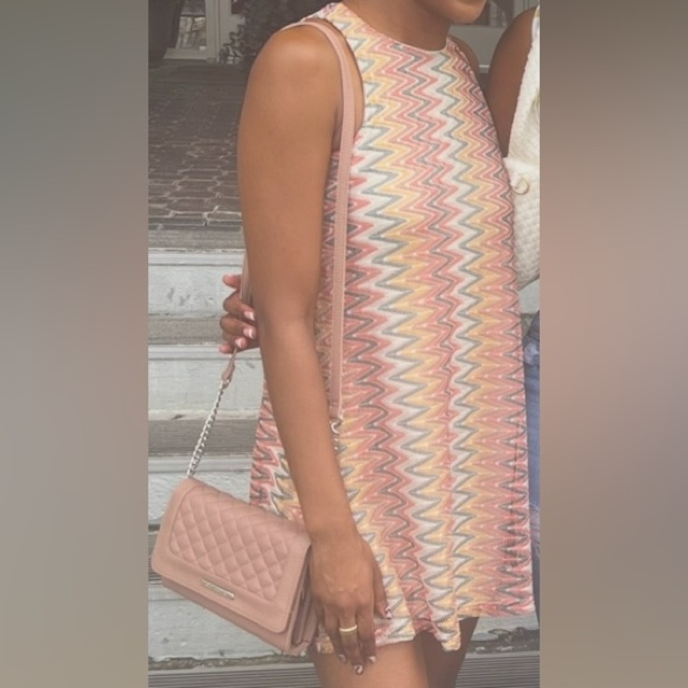 Almost Famous Multicolor Zigzag Mini Dress